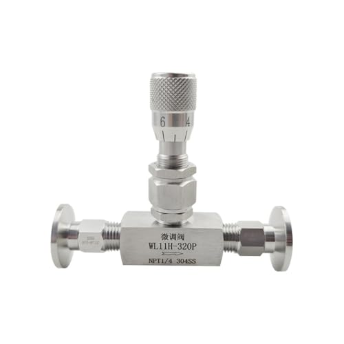 UGLYAF KF16 KF25 KF40 KF50 Vakuum Nadelventil Mikrodosierung Durchflussregelventil Controller for Wasser Gas Öl 304 Edelstahl(KF16) von UGLYAF