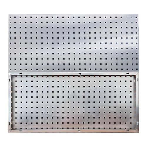 UGLYAF Rostfreies Edelstahl 304 Metall Farbe Quadratloch Board Pegboard Wandregal Panel Regal Lagerung Organizer(90x40cm 1.2mm) von UGLYAF