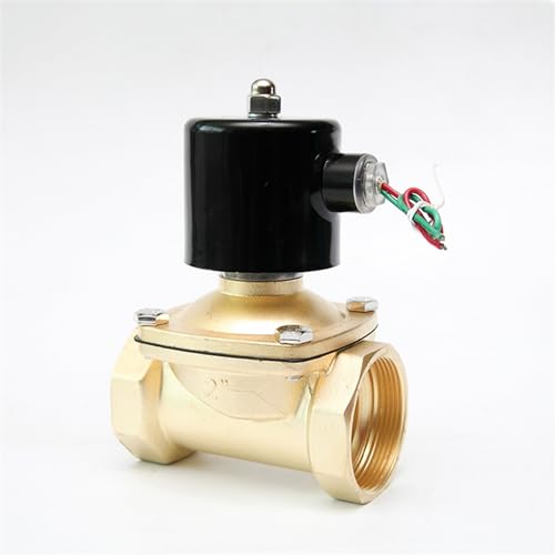 DN50 Messing Elektrisches Magnetventil DC12V DC24V AC220V 110V Normal Geschlossenes Magnetventil for Wasser Öl Luft(NPT-220VAC) von UGPARLGX