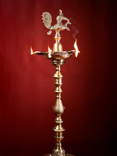 Annapakshi Traditionelle Öllampe aus Messing, 92 cm, für Pooja, Messing Vilakku Annapakshi Traditionelle Öllampe aus Messing, 92 cm, für Pooja, Messing Vilakku von UGRA