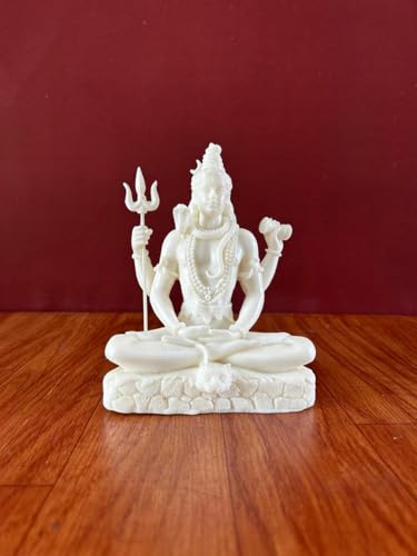 UGRA Kleine Shiva Statue - 16cm Zuchtmarmor Siva Idol, Shiv Murti von UGRA