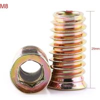 20 Stück M8 Sechskantmuttern mit Gewinde aus Zinklegierung, Sortiment an Einlegemuttern aus Zinklegierung (M8 x 25 mm) – RWEx-Sechskantmutter von UGREAT