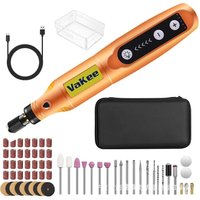 3,7 V kabelloses Multifunktions-Rotationswerkzeug, 5 Geschwindigkeiten, max. 18.000 U/min, Mini-Akku-Bohrmaschine mit LED-Licht, 61-teiliges Zubehör von UGREAT