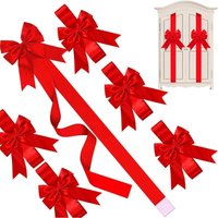 5er-Pack Weihnachtsbänder und Schleifen für Schranktüren, große rote Spitzenschleife für Bäume, Möbel und Küche, Weihnachtsparty-Dekorationen 5er-Pack Weihnachtsbänder und Schleifen für Schranktüren, große rote Spitzenschleife für Bäume, Möbel und Küche, Weihnachtsparty-Dekorationen von UGREAT