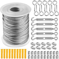 Edelstahlseil zum Aufhängen, 50 m Drahtseil, Kletterpflanzen-Spalier-Set, Metallkabel für Treppengeländer – 1 Ugreat von UGREAT