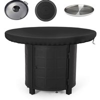 Feuerplatten-Schutzabdeckung, 420D wasserdichte Anti-UV-Feuerplatten-Abdeckung, BBQ-Grill-Abdeckung (Durchmesser 100 cm) von UGREAT
