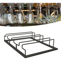 Flaschenhalter, umgedrehtes Weinglasregal aus Eisen, hängendes Weinglasregal im europäischen Stil unter dem Schrank, Schwarz Flaschenhalter, umgedrehtes Weinglasregal aus Eisen, hängendes Weinglasregal im europäischen Stil unter dem Schrank, Schwarz von UGREAT