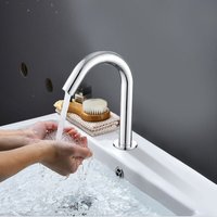 Ugreat - G1/2-Zoll-Wasserhahn mit automatischem Induktionssensor mit Gewinde, einzelner Infrarot-Kaltwasserhahn mit Steuerkasten, Typ mit niedriger von UGREAT