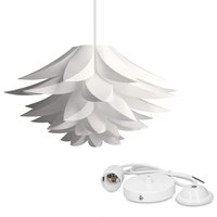 Kronleuchter - Lampe im Lotus-Design - Lampenschirm zur Montage - IQ-Deckenleuchte - Set mit Kabel-Deckenleuchte von UGREAT