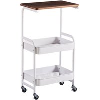 Küchenwagen, Küchen- und Badezimmerschrank, mobile Möbel mit Rädern - Weiß Küchenwagen, Küchen- und Badezimmerschrank, mobile Möbel mit Rädern - Weiß von UGREAT