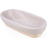 Ovaler Banneton, Brotform mit Wollfutter, ovaler Brotkorb, Brotgärkorb, bis zu 0,7 kg Teig, 30 x 14 x 7 cm Ovaler Banneton, Brotform mit Wollfutter, ovaler Brotkorb, Brotgärkorb, bis zu 0,7 kg Teig, 30 x 14 x 7 cm von UGREAT