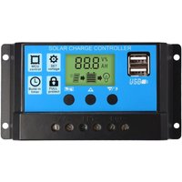 Ugreat - PWM-Solarpanel-Laderegler, 12 V/24 v, 30 a, LCD-Display, Dual-USB-Anschluss von UGREAT
