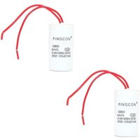 Ugreat - Rabatt, 2 Stück CBB60 ac 450 v Zylindermotor Betriebskondensator Leiter 2 DrähteCBB60 【6UF】 von UGREAT