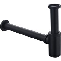 Ugreat - Schwarzer Siphon 1 1/4' x ø 32 mm - Universell verstellbarer verchromter Anti-Geruchs-Siphon - Anti-Geruchs-Siphon für Waschbecken von UGREAT