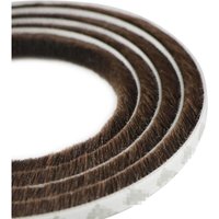Ugreat - Selbstklebender Staubbürstenstreifen zum Bewegen von Türen und Fenstern, 9 mm x 15 mm (braun) von UGREAT