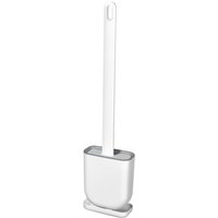 Silikon-Toilettenbürste und Halter, Silikon-Toilettenbürste mit langem Griff und schnell trocknendem Halter, weiße, flexible Silikon-Toilettenbürste Silikon-Toilettenbürste und Halter, Silikon-Toilettenbürste mit langem Griff und schnell trocknendem Halter, weiße, flexible Silikon-Toilettenbürste von UGREAT