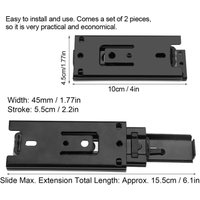 Ugreat - Stück Möbelführungsschienen, Mini-Kurzschubladenführungen, Vollauszug, Küchenschrank-Hardware, 10,2 cm Ugreat - Stück Möbelführungsschienen, Mini-Kurzschubladenführungen, Vollauszug, Küchenschrank-Hardware, 10,2 cm von UGREAT