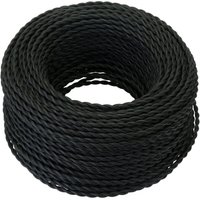 Textil-Elektrokabel 10 m, Retro-verdrilltes geflochtenes Hanfseilkabel 2 x 0,75 mm², 2 verdrillte verdrillte Drähte, für DIY-Pendelleuchte/Schwarz Textil-Elektrokabel 10 m, Retro-verdrilltes geflochtenes Hanfseilkabel 2 x 0,75 mm², 2 verdrillte verdrillte Drähte, für DIY-Pendelleuchte/Schwarz von UGREAT