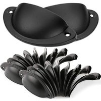Aktion, 20 Vintage-Muschelgriffe für Schubladen, Schränke, Küchenmöbel, gebogener Eisen-Retro-Schranktürknauf, Möbelgriff, Eisenknauf (schwarz) Aktion, 20 Vintage-Muschelgriffe für Schubladen, Schränke, Küchenmöbel, gebogener Eisen-Retro-Schranktürknauf, Möbelgriff, Eisenknauf (schwarz) von UGREAT