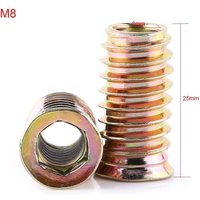 Packung mit 20 Stück M8-Sechskantmuttern mit Gewinde aus Zinklegierung, Sortiment an Einsatzmuttern aus Zinklegierung (M825 mm) – RWHex-Mutter von UGREAT