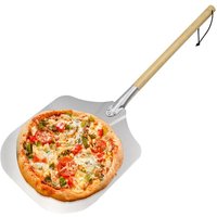 Ugreat - Pizzaschaufel, Aluminium, Holzgriff, Profi-Spatel für den Backofen, 35cm Natur/Silber von UGREAT