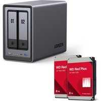 0 Ugreen NASync DXP2800 NAS System 2-Bay + Western Digital Festplatte 16 TB (2 x 8 TB) von UGREEN