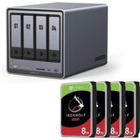 0 Ugreen NASync DXP4800 Plus + SEAGATE Festplatte 32 TB (4 x 8 TB) von UGREEN