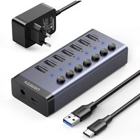 7in1 Multifunktionaler USB-C HUB Splitter - 7x USB 3.0 PD DC 12V Grau 7in1 Multifunktionaler USB-C HUB Splitter - 7x USB 3.0 PD DC 12V Grau von UGREEN