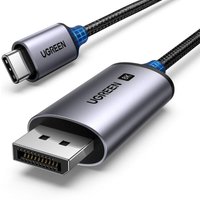 Audio-Video-Kabel USB-C – DisplayPort 8K HDR HDCP2.3 eARC 3 m grau Audio-Video-Kabel USB-C – DisplayPort 8K HDR HDCP2.3 eARC 3 m grau von UGREEN