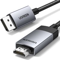 Ugreen DP119 15773 DisplayPort / HDMI 4K 60Hz Kabel 1m - Grau Ugreen DP119 15773 DisplayPort / HDMI 4K 60Hz Kabel 1m - Grau von UGREEN