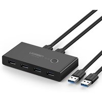 Ugreen - Schaltbox hub Switch 4x usb 3.2 Gen 1 USB-Splitter für zwei Computer - Schwarz von UGREEN