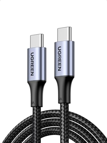 UGREEN USB C Kabel 100W PD 3.0 Ladekabel USB C Schnellladekabel 5A/20V PPS kompatibel mit iPhone 15 Pro Max M3 MacBook Pro/Air iPad Pro Galaxy S24 Ultra A54 Pixel 7 Steam Deck usw. (0.5m, Space Grau) von UGREEN