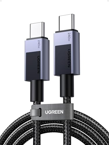 UGREEN 240W USB C auf USB C Kabel PD 3.1 USB C Ladekabel Schnellladekabel kompatibel mit iPhone 16, iPhone 15, M3 MacBook Pro/Air, iPad Pro/Air 2024, Galaxy S24 Ultra Pixel 9, Steam Deck usw. (2M) von UGREEN
