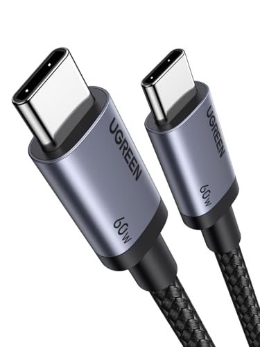 UGREEN 60W USB C auf USB C Kabel PD 3.0 USB C Ladekabe kompatibel mit iPhone 16 Pro Max, iPhone 15, Galaxy S24, A70, A25, MacBook M4, iPad Pro 12.9 usw.(0.5M) von UGREEN