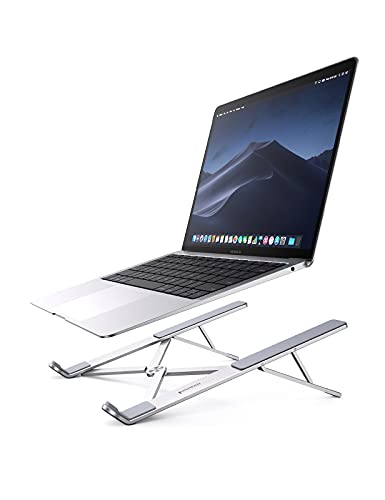 UGREEN Aluminium Laptop Ständer Höhenverstellbar 5 Stufen Laptopständer Laptop Halterung Faltbar Notebook Ständer Belüftet Ergonomisch kompatibel mit MacBook Air Pro Asus Acer Lenovo HP Dell 17.3 Zoll von UGREEN