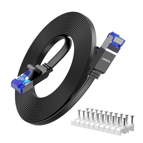 UGREEN Cat 8 LAN Kabel 40Gbps 2000MHz Superschnell Netzwerkkabel POE RJ45 Ethernet Kabel Wlankabel kompatibel mit PS4/5/6, Xbox, Switch, Router, Modem (5M) von UGREEN