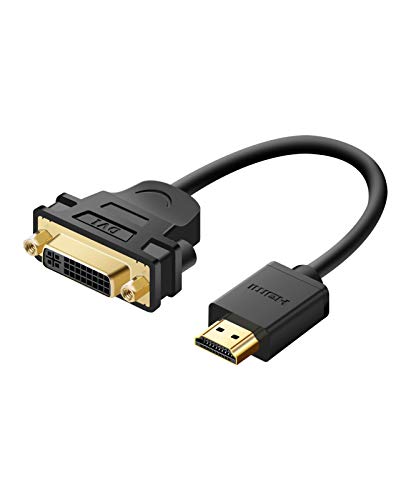 UGREEN DVI HDMI Adapter DVI auf HDMI Kabel DVI Buchse auf HDMI Adapterkabel HDMI auf DVI-I 24+5 High Speed HDTV bis zu 1080P Full HD für TV Stick, Chromecast usw. 20cm von UGREEN