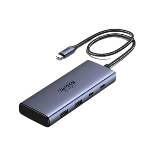 UGREEN Hub 7-IN-1 USB-C a 2*HDMI(4K@60Hz)+2*USB-A3.2+2*USB-C3.2+PD(100W) von UGREEN