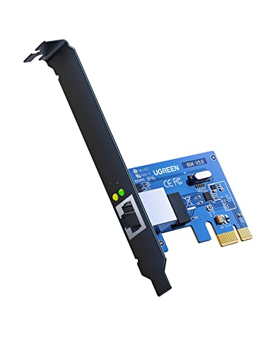 UGREEN PCI Express 1000Mbps PCIe Netzwerkkarte Gigabit Ethernet LAN Karte Netzwerkkarten für PC kompatibel mit Windows 11/10/ 8/7/ Vista/XP von UGREEN