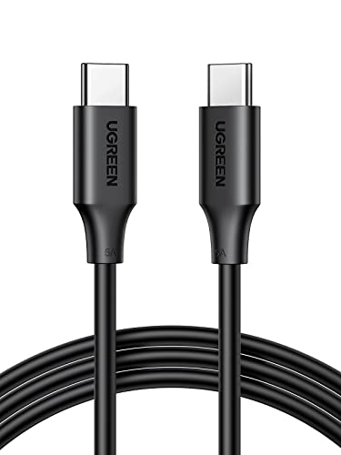 UGREEN USB C Kabel 100W USB C auf USB C Ladekabel 5A/20V PD 3.0 PPS kompatibel mit iPhone 16/15, M2 MacBook Pro 2023 iPad Pro 12.9 2022 iPad Air 5 Galaxy S24 Ultra Pixel 9 Steam Deck usw. (0.5M) von UGREEN