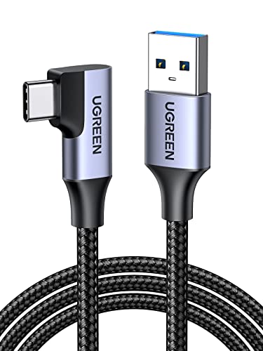 UGREEN USB C Kabel 5 Gbps USB C Ladekabel Winkel 90 Grad USB auf USB C Kabel USB Typ C Kabel kompatibel mit Galaxy S23 S22 S10 A73, A72, A53, P30 Lite Mi 10, Note 9 iPhone 15,15 Pro,15 Pro Max(0.5m) von UGREEN