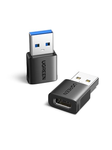 UGREEN USB C auf USB Adapter (2 Stück), 10Gbps Adapter Kompatibel mit iPhone 16/15/14/Pro/Max iPad Galaxy S24/S23 Serie Laptops Ladegerät usw. von UGREEN