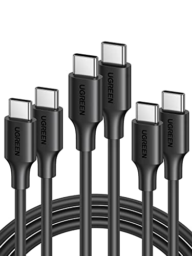 UGREEN USB C auf USB C Kabel 60W 3 Stück PD 3,0 PPS USB C Ladekabel 3 Pack kompatibel mit iPhone 15 Pro Max Galaxy S23 S22 A53 Pixel 7 iPad Pro 12,9 iPad Mini 6/Air 5 Tab S8 Steam Deck usw. (2M) von UGREEN