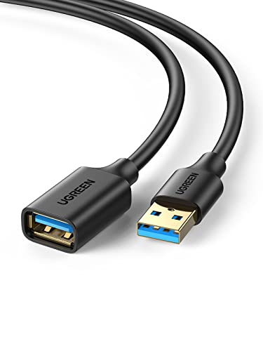 UGREEN USB 3.0 Verlängerung 5Gbps USB Verlängerungskabel A Stecker auf A Buchse USB Extension Cable für Maus, Tastatur, USB-Stick, Kartenlesegerät, USB Hub, Drucker, Dashcam, Kamera usw. (1m) von UGREEN
