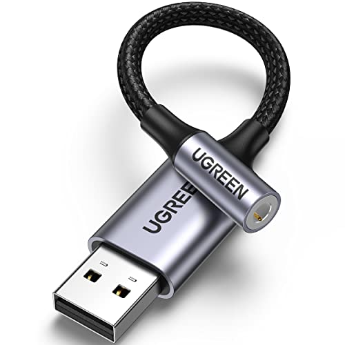 UGREEN USB auf 3.5mm Klinke Adapter Soundkarte für Computer, PS5, Switch, Lautsprecher, Mikrofon 4 Polig TRRS UGREEN USB auf 3.5mm Klinke Adapter Soundkarte für Computer, PS5, Switch, Lautsprecher, Mikrofon 4 Polig TRRS von UGREEN