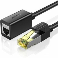 Ugreen - 1m Verlängerungskabel Ethernet RJ45 Cat 7 10000Mbps / 10Gbps Adapter Internetadapter schwarz von UGREEN
