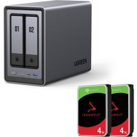 Ugreen NASync DXP2800 NAS System 2-Bay + SEAGATE Festplatte 8 TB (2 x 4 TB) von UGREEN