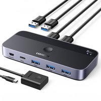 Ugreen - hub - Adapter - CM662 usb 3.0 Switch 2-in-4 Switch + 2x usb-a Kabel - Schwarz von UGREEN