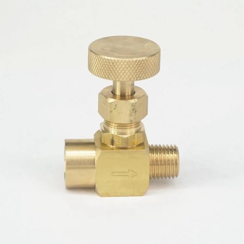 1 Stück 1/4 Zoll NPT-Durchflussregelventil aus Messing, männlich auf weiblich – 1000 PSI Sanitär-Propan-Messgerät for Magnet- und Rückschlagventilanwendungen von UGUGU