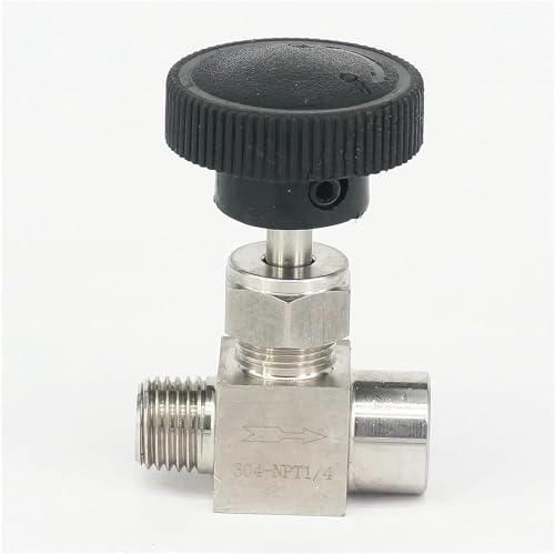 1 Stück 1/4 Zoll NPT Innen-Außengewinde 304 SS Durchflussregel-Unterdrückungsventil – robust, kein Werkzeug erforderlich, erosionsbeständig von UGUGU
